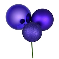 Adorno Navideño Pick Morado De 18'' Paquete De 2 Vickerman - Venta Internacional.