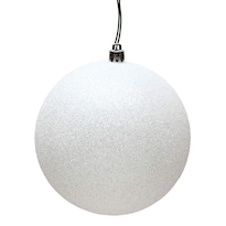 Adorno Navideño Vickerman Bola Blanca De Brillantina De 12'' - Venta Internacional.