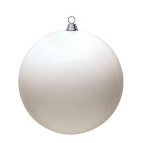 Bola De Adorno Vickerman 15 75 Cm Blanca Brillante Resistente A Uv - Venta Internacional.