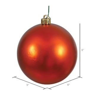 Foto 2 | Foto 2 | Adorno Vickerman Bola Mate Naranja Quemada 6 Cm 4/caja - Venta Internacional.