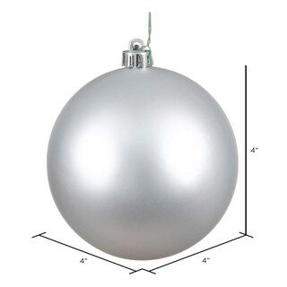 Foto 2 | Foto 2 | Juego De 6 Adornos Vickerman Esfera Mate Plateada 10 Cm - Venta Internacional.