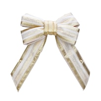 Lazo De Navidad Vickerman 12'' Champagne Con Alambre Para Interior/exterior - Venta Internacional.