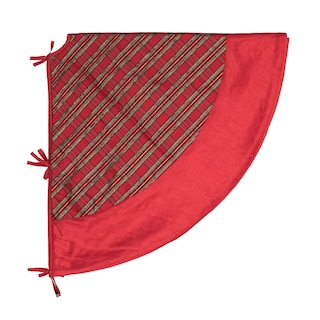 Foto 1 | Foto 1 | Falda Para Árbol De Navidad Vickerman 52 Cm A Cuadros Rojos Y Dorados - Venta Internacional.