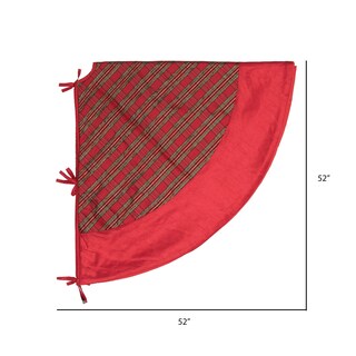 Foto 2 | Foto 2 | Falda Para Árbol De Navidad Vickerman 52 Cm A Cuadros Rojos Y Dorados - Venta Internacional.