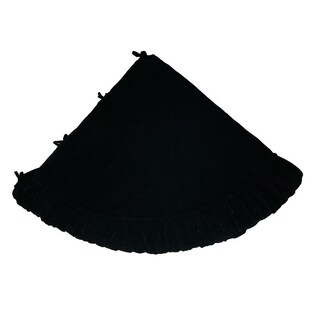 Foto 2 | Foto 2 | Falda Para Árbol De Navidad Vickerman 72'' De Terciopelo Negro Plush - Venta Internacional.