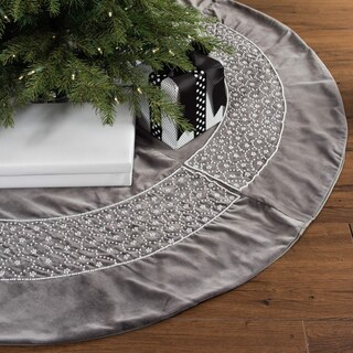 Foto 6 | Foto 6 | Falda Para Árbol De Navidad Vickerman Decorativa 60'' Perla Azul - Venta Internacional.