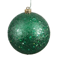 Adorno Bola De Lentejuelas Esmeralda Vickerman 12 Cm De Plástico Irrompible - Venta Internacional.