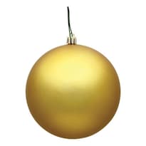 Adorno Bola Mate Dorada Vickerman 10 Cm Plástico Irrompible - Venta Internacional.