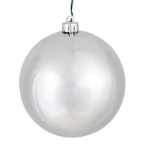 Adorno Navideño Vickerman Esfera Brillante Plateada De 2.4 Cm X24 - Venta Internacional.