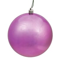 Adorno Navideño Vickerman Bola Brillante Plástica Mauve 10'' - Venta Internacional.