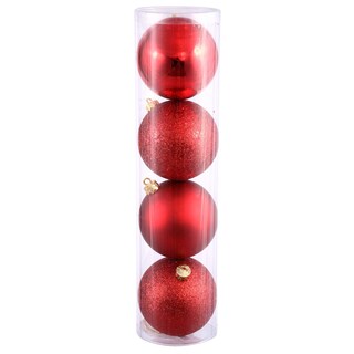 Foto 2 | Foto 2 | Adorno Navideño Bola Vickerman Acabados Surtidos Rojo 4 Piezas - Venta Internacional.