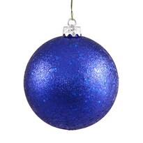 Adorno Navideño Vickerman Bola De Lentejuelas Cobalto De 10'' De Plástico - Venta Internacional.