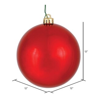 Foto 2 | Foto 2 | Adorno Navideño Vickerman Bola Roja Brillante 30 Cm Plástico - Venta Internacional.