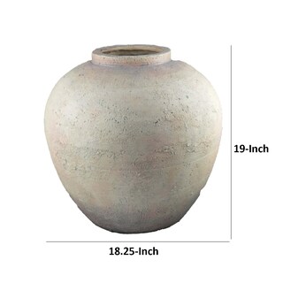 Foto 5 | Foto 5 | Jarrón Decorativo Kilu Textura Rugosa Metálico Gris De Resina 48 Cm - Venta Internacional.