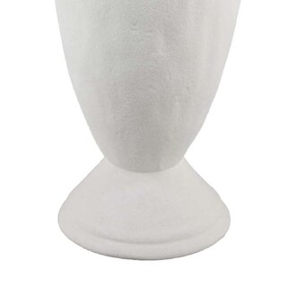 Foto 4 | Foto 4 | Maceta Decorativa Benzara Fiji En Cerámica Blanca Con Pedestal 40 Cm - Venta Internacional.