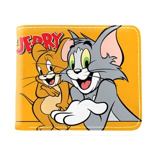 Foto 1 | Foto 1 | Monedero Monedero De Piel Con Doble Pliegue Anime De Tom Y Jerry - Venta Internacional.