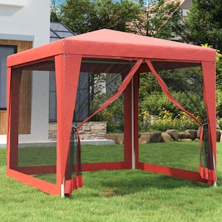 Foto 2 | Foto 2 | Carpa De Fiesta Casafoyer Con 4 Paredes Laterales De Malla Roja 2.5x2.5m Hdpe - Venta Internacional.