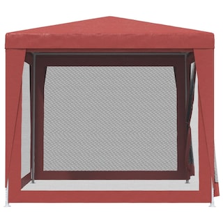 Foto 5 | Foto 5 | Carpa De Fiesta Casafoyer Con 4 Paredes Laterales De Malla Roja 2.5x2.5m Hdpe - Venta Internacional.