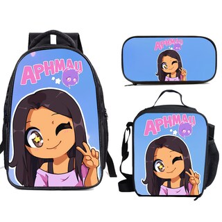 Foto 1 | Foto 1 | Set De Mochilas Aphmaus Anime School De 3 Piezas Con Bolsa De Almuerzo Y Bolsa Para Lápices - Venta Internacional.