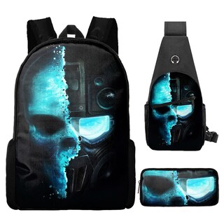 Foto 1 | Foto 1 | Set De Mochilas Horror Skull School De 3 Piezas Para Niños - Venta Internacional.