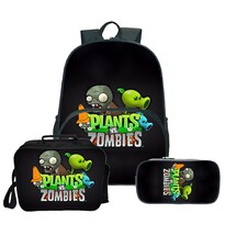 Mochila Escolar Plants Zombies Anime Con Bolsa De Almuerzo Y Bolsa Para Lápices - Venta Internacional.