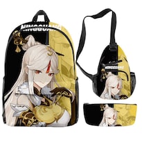 Set De Mochilas Genshins Impacts 3d Anime Casual Para Niños - Venta Internacional.