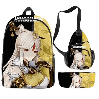 Foto 1 | Foto 1 | Set De Mochilas Genshins Impacts 3d Anime Casual Para Niños - Venta Internacional.