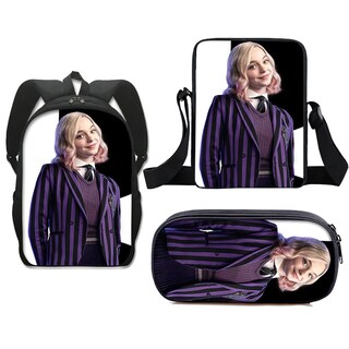 Foto 1 | Foto 1 | Juego De Mochilas Escolares Wednesdayss De 3 Piezas Para Estudiantes - Venta Internacional.