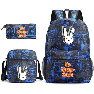 Foto 1 | Foto 1 | Set De Mochilas Bads Bunnyys Anime School De 3 Piezas Para Niños - Venta Internacional.