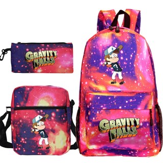 Foto 1 | Foto 1 | Set De 3 Mochilas Escolares Informales De Anime Gravity Falls - Venta Internacional.