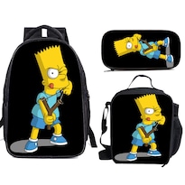 Set De Mochilas Escolares Simpsons De 3 Piezas Para Estudiantes - Venta Internacional.