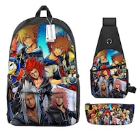 Set De Mochilas Kingdom Hearts Sora Anime School 3 Unidades/lote - Venta Internacional.