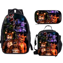 Set De Mochilas Escolares Five Nights Freddy Bear 3 Piezas Unisex - Venta Internacional.