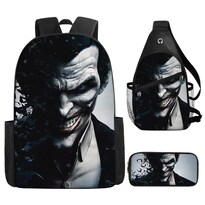Juego De Mochilas Escolares Clown Jokers De 3 Piezas Para Niños - Venta Internacional.
