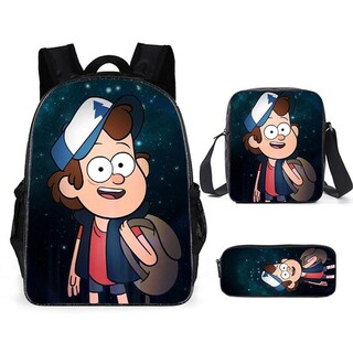 Foto 1 | Foto 1 | Set De Mochilas Gravity Falls Satchel De Poliéster Para Niños - Venta Internacional.