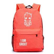 Mochila I Am Groot Anime School De Poliéster Para Niños - Venta Internacional.