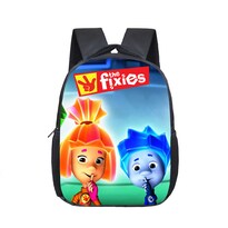 Mochila Fixies Para Niños Y Estudiantes De Escuela Poliéster Color Negro - Venta Internacional.