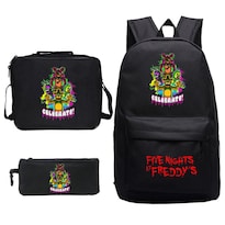 Set De Mochila Escolar Five Nights Con Bolsa De Almuerzo Y Bolsa Para Lápices - Venta Internacional.