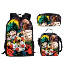 Set De Mochilas My Heros Academias Anime 3 Piezas Kids School B - Venta Internacional.