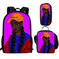 Set De Mochilas Lafro Lady African Girl De Poliéster Para Niños - Venta Internacional.