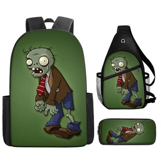 Foto 1 | Foto 1 | Set De Mochilas Plant Zombies Anime De 3 Piezas Para Niños Mochila Escolar - Venta Internacional.