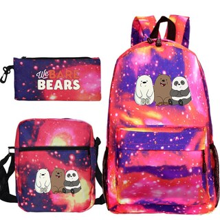 Foto 1 | Foto 1 | Set De Mochilas Wes Bares Bears Mochila Escolar Con Estampado De Anime - Venta Internacional.