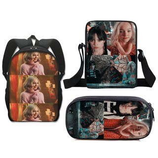 Foto 1 | Foto 1 | Juego De Mochilas Escolares Wednesdayss De 3 Piezas Para Estudiantes - Venta Internacional.