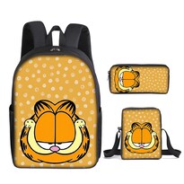 Mochila Escolar Garfields Anime Juego De 3 Piezas Para Niños - Venta Internacional.