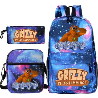 Foto 1 | Foto 1 | Juego De Mochilas Escolares Grizzys Bears Lemmings 3 Piezas Para Niños - Venta Internacional.