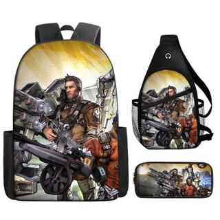 Foto 1 | Foto 1 | Set De Mochilas Borderlands Anime De 3 Piezas Para Niños Mochila Escolar - Venta Internacional.