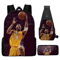 Juego De Mochilas Escolares 3 Unidades 24 Kobes Bryansts Para Estudiantes - Venta Internacional.