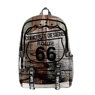 Foto 1 | Foto 1 | Mochila Escolar Routes 66 Anime Con Pecho Y Estuche Para Lápices - Venta Internacional.