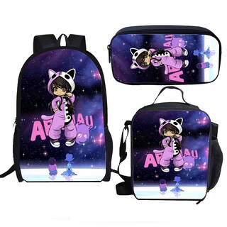 Foto 1 | Foto 1 | Set De Mochilas Aphmaus Anime School De 3 Piezas Con Bolsa De Almuerzo Y Bolsa Para Lápices - Venta Internacional.