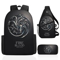 Mochila Escolar Set Fire And Blood Targaryen 3 Unidades Unisex - Venta Internacional.